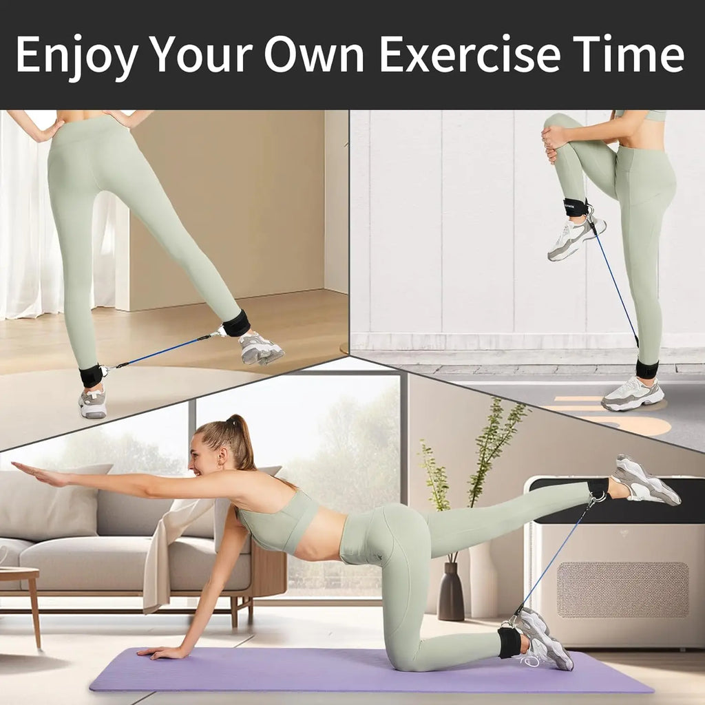 Padded Ankle Straps for Cable Kickbacks & Lower Body Training