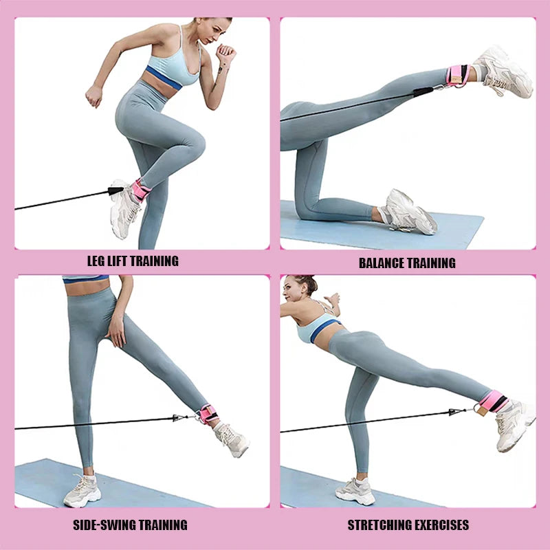Padded Ankle Straps for Cable Kickbacks & Lower Body Training