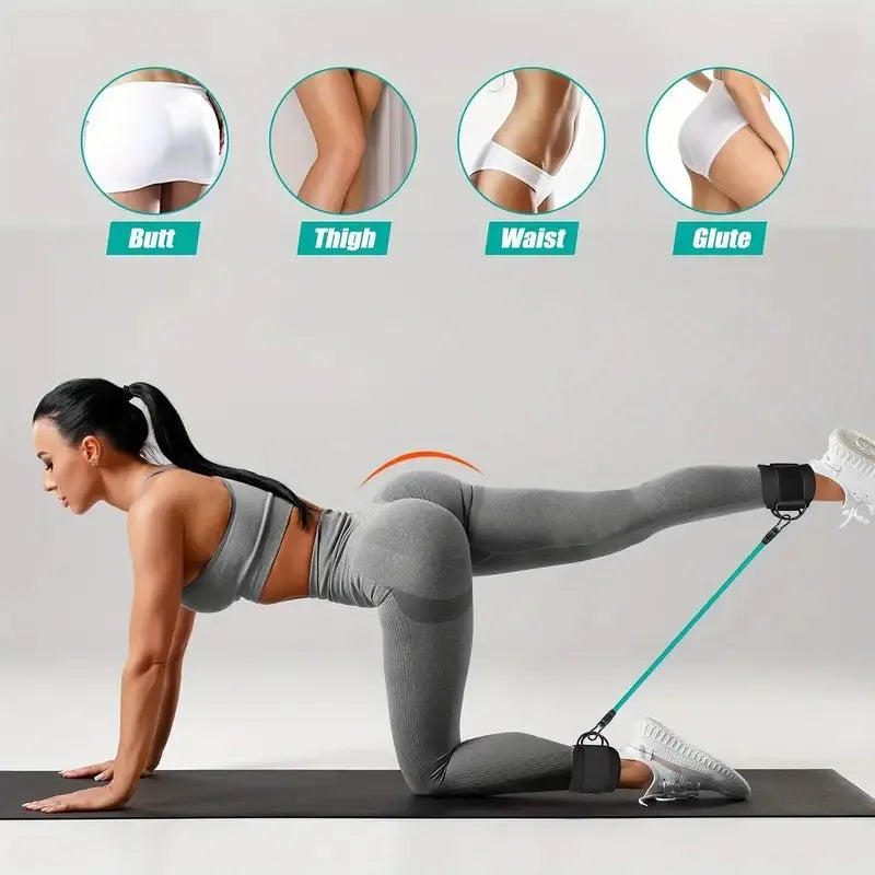 Padded Ankle Straps for Cable Kickbacks & Lower Body Training