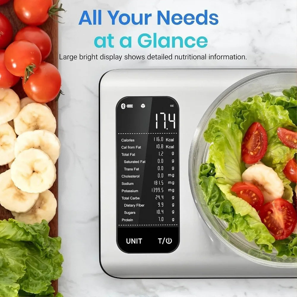 Bluetooth Smart Food Scale for Nutrition & Meal Tracking
