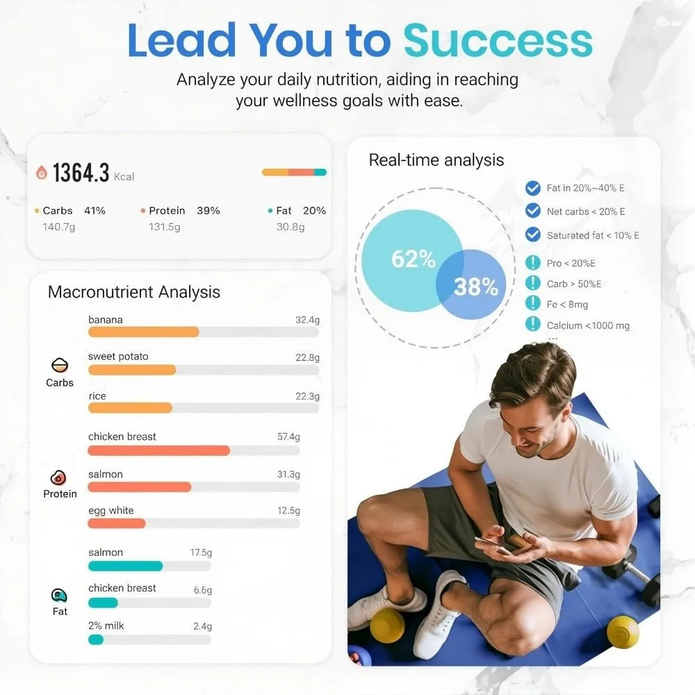 Bluetooth Smart Food Scale for Nutrition & Meal Tracking