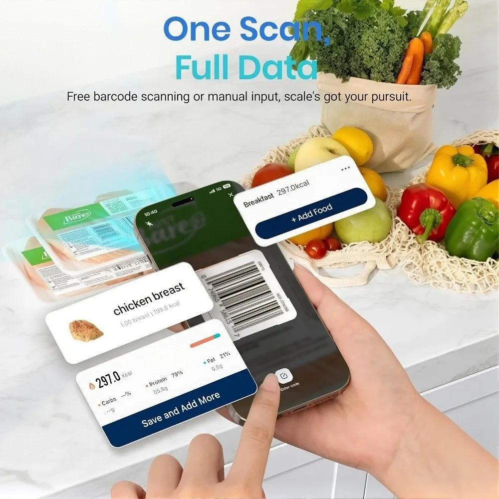 Bluetooth Smart Food Scale for Nutrition & Meal Tracking