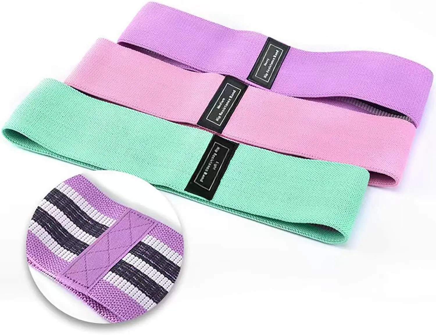 Fabric Resistance Bands Set for Glute & Leg Training
