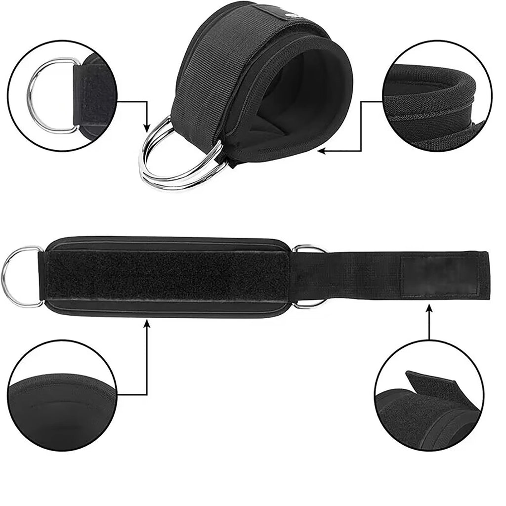 Padded Ankle Straps for Cable Kickbacks & Lower Body Training