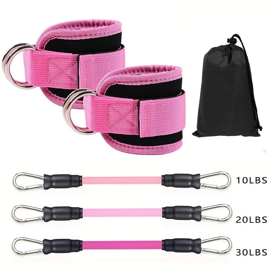 Padded Ankle Straps for Cable Kickbacks & Lower Body Training